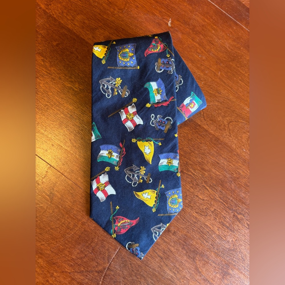 Men’s Cotton Necktie with Flags